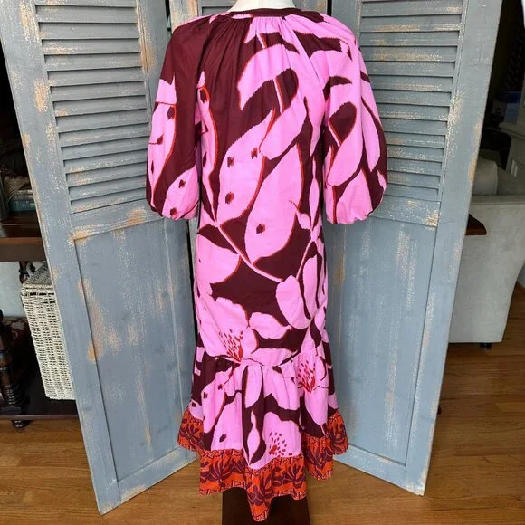 Tuckernuck Lyles Maxi Dress Pink Palm Sz XS NWOT - Picture 12 of 16